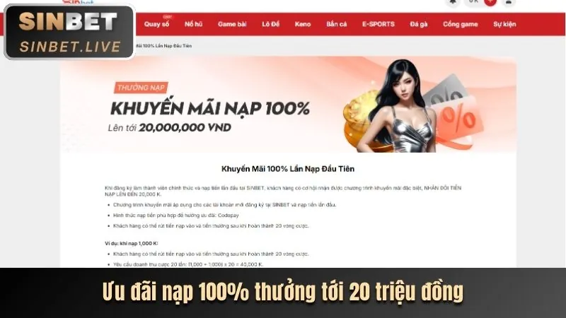 Ưu đãi chào mừng cho Nổ Hũ